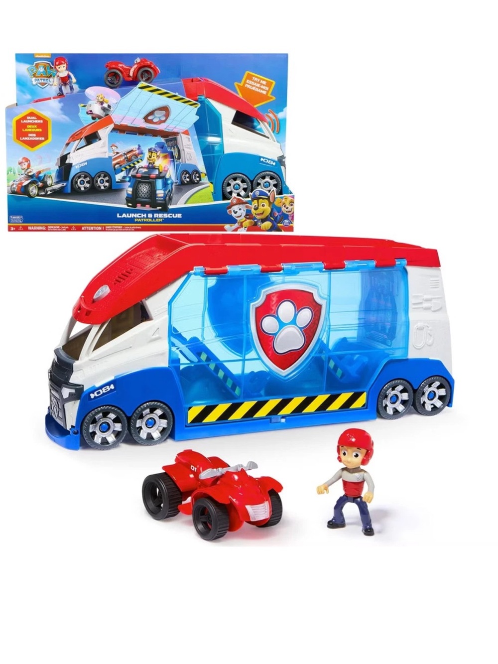Paw Patrol Launch & Rescue Patroller Transport Vehicle with Ryder & ATV *NEW*